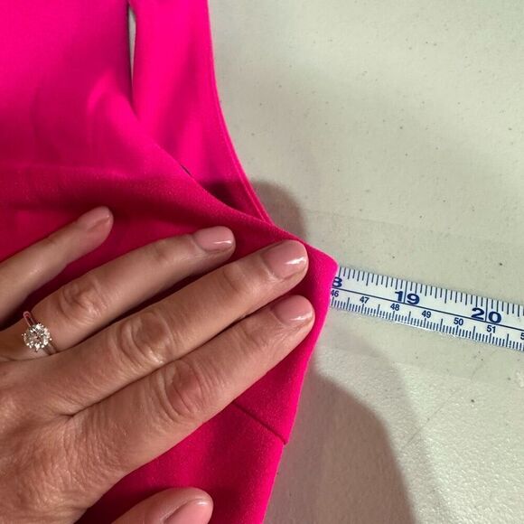 NWT RACHEL Rachel Roy One Shoulder Dress Pink Sizzle XL Elegant Party Cocktail - Picture 8 of 12